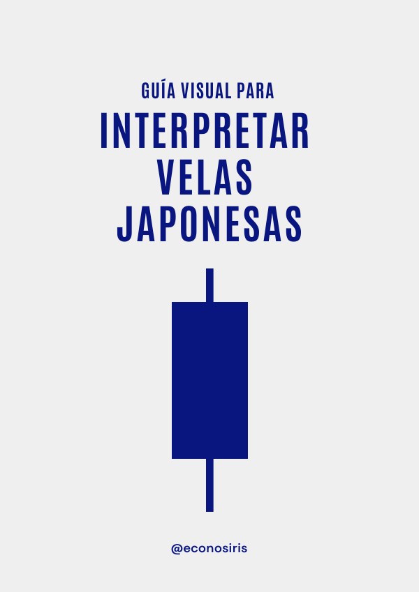 Portada de Guía visual para interpretar velas japonesas, la guía gratuita de Econosiris